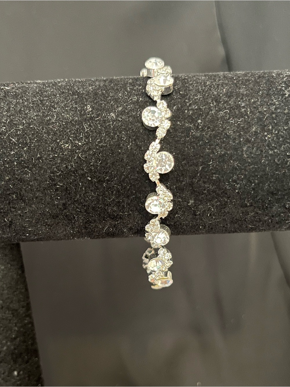 Silver-Tone Crystal Tennis Bracelet - Women Jewelry